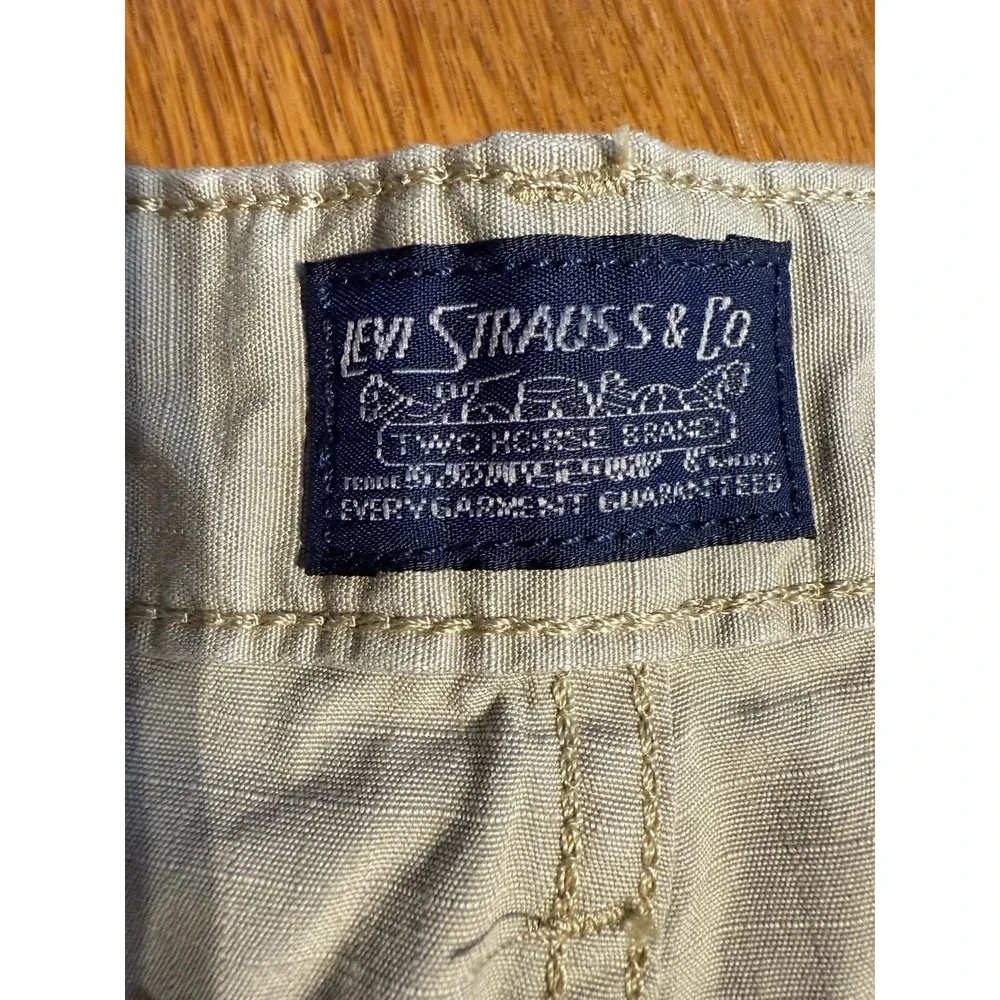 Levi's Cargo Shorts Mens 36 Khaki Ripstop Cotton‎ Utility Tactical Style